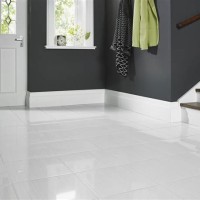 White Ceramic Bathroom Floor Tiles
